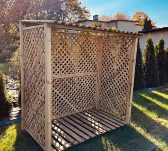 Duża Drewutnia Wiata Kominkowa Masywna i Solidna